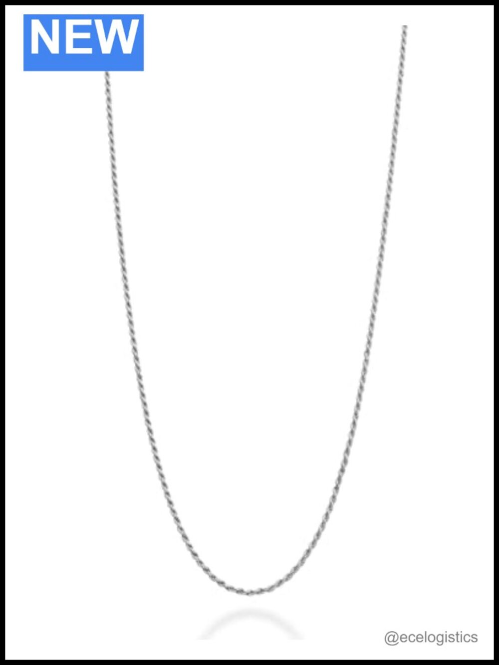Miabella 925 Sterling Silver Rhodium Plated 1.5mm Diamond-Cut Braided Rope